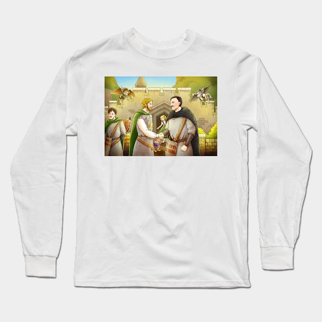 Robin Hood And The Captain Of The Guard Long Sleeve T-Shirt by reynoldjay